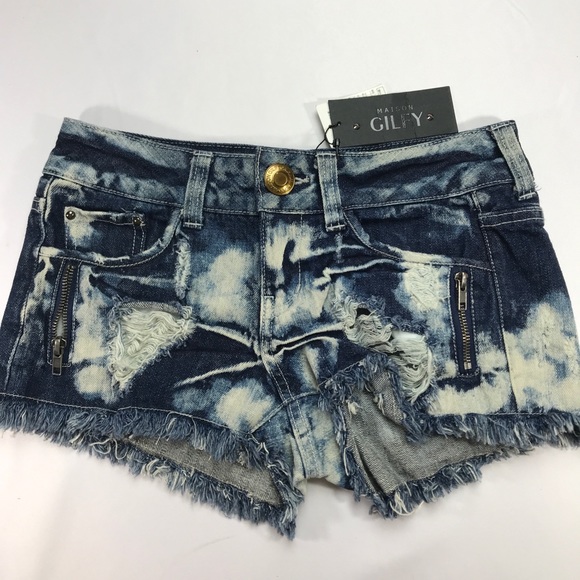 Maison Gilfy Pants - Maison Gilfy Size 25 Denim Shorts Japanese Brand